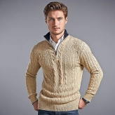 Half Zip Cable Knit Sweater Factory In Bangladesh