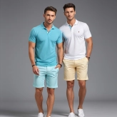 Mens Outfits Polo Shirts And Beach Shorts Exporter
