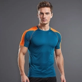 Mens Active Sport Quick Dry Panelled T Shirts Exporter