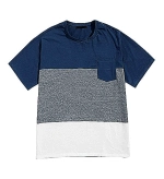 Men Pocket Patched Color Block Tee