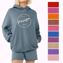 Oem Private Label Custom Embroidered French Terry Hoodie