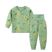 Kids Long Sleeve Print Pattern Leggings Pajamas