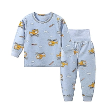 Kids O Neck Print Pattern Leggings Pajamas