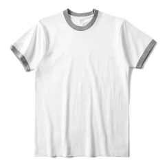 2 Wholesales Custom Men T Shirt 100 Cotton Shirts O Neck Ringer Print Blank Plain Ringer Tees Ringer T Shirt