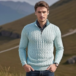 Half Zip Cable Knit Sweater Supplier In Bangladesh Half Zip Cable Knit Sweater Supplier In Bangladesh