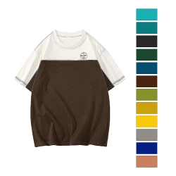 Oem Custom Combed Cotton Breathable Hot Sell New Design Men Cut And Sew T Shirt