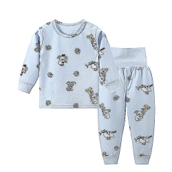 Kids Pajama Cotton Long Sleeve O Neck Leggings Pajamas