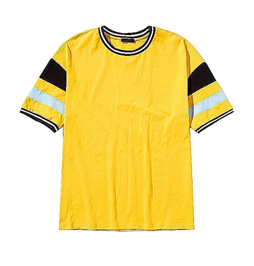 Men Striped Sleeve Ringer Tee